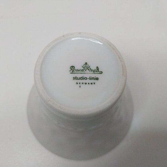 Rosenthal Studio-Linie White Porcelain Textured Candle Holder Minimalist MCM - Picture 5 of 6